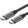Кабель UGREEN US161 USB Type-C Male to USB Type-C 100W Male Cable Nickel Plating Aluminum Shell 3A 1.5m Gray 